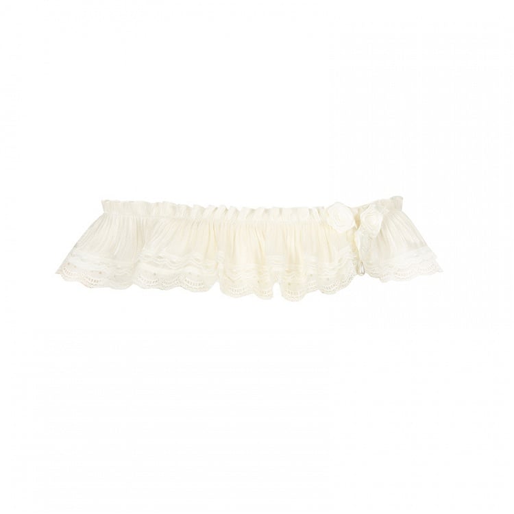 オフショルダー ベージュ ネックライン ショール 取り外し可能