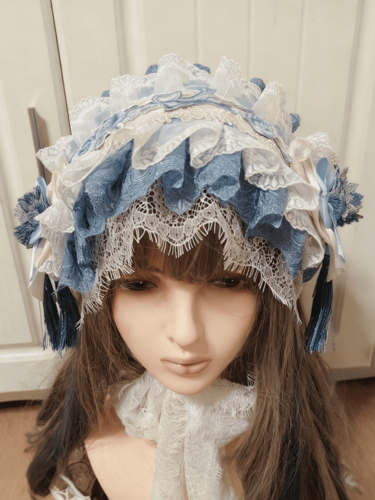 Lace 2 Color Hairband Tassel With Floral Lolita Bowknot Options