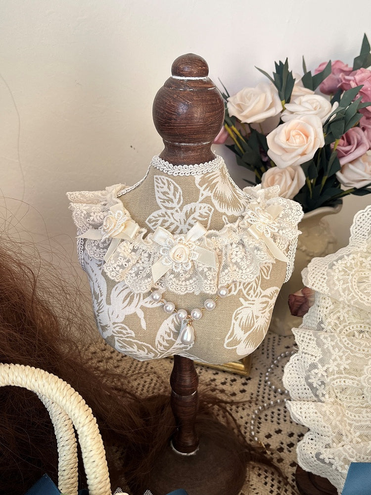 Spitzen-Choker Beige