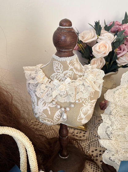 Spitzen-Choker Beige