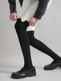 Zip-Up Stockings Sporty Black