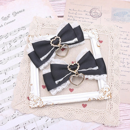 Jirai Bowknot Kei Options Hairclip Lace Color 7 Heart-shaped Ring