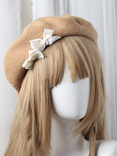 10 Lolita Bowknot Sweet Color Options Beret