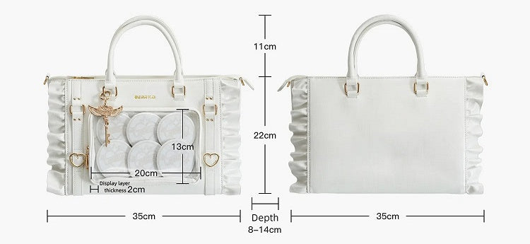 Girl Ita Magical Tote White – Iridescent Large Capacity