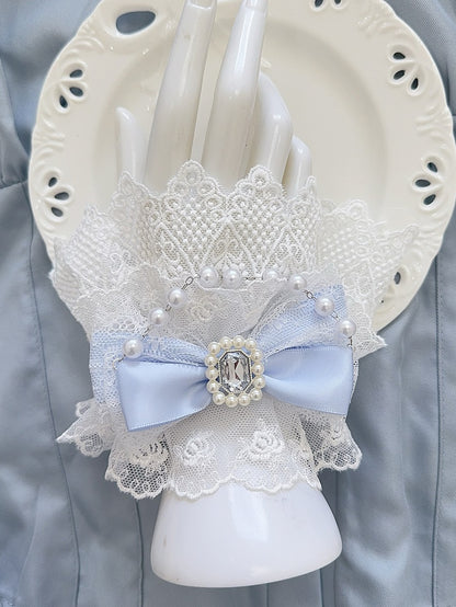 Wrist Decorated Color Cuffs Charm Options Rhinestone Bowknot Beaded Lace 5