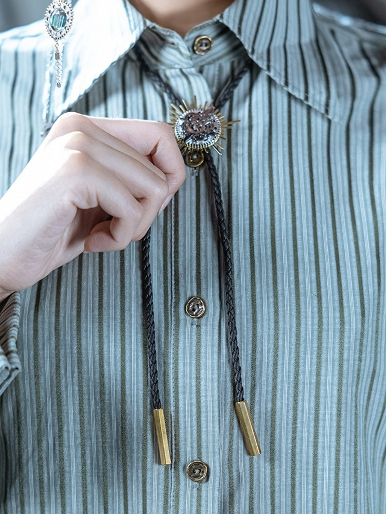 Rope Black Tie Steampunk Gear Design