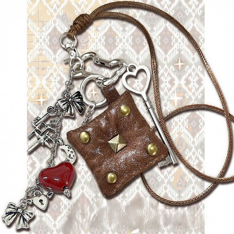 Charm Herzförmiger Schlüsselanhänger Y2K