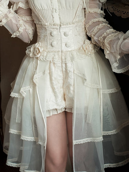 Lila Schwarz Beige Broschen / Rote Blume