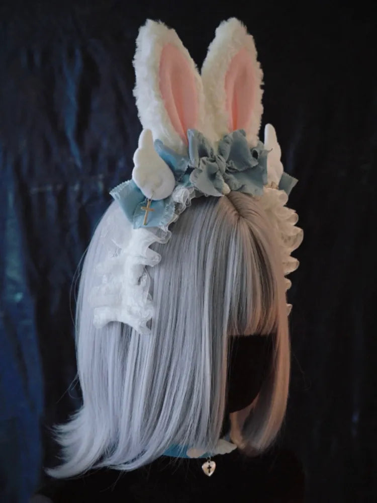 天使の羽と蝶結びのうさぎの耳 KC