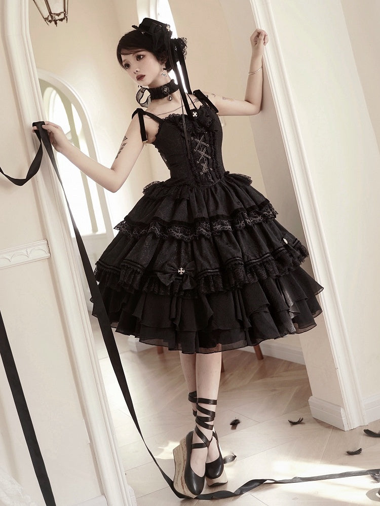 Black Underskirt Petticoat - Golden Koi Forest