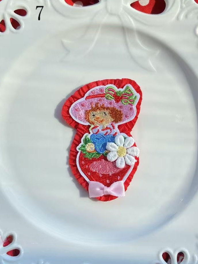 Optionen 11 Verzierte Kirsche/Erdbeere/Kuchen Brosche/Haarspange Schleife