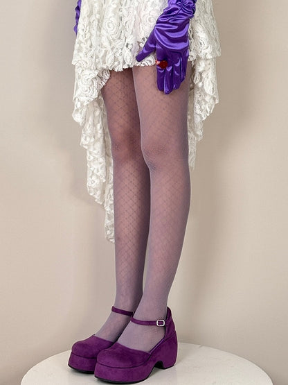 Tights 6 Color Pattern Options Y2K Diamond