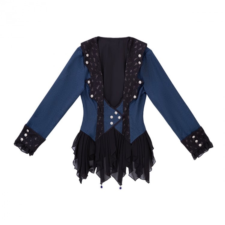 Gothic Ouji Lolita Ciel Vibes Dunkelblaues Prinzenmantel-Outfit