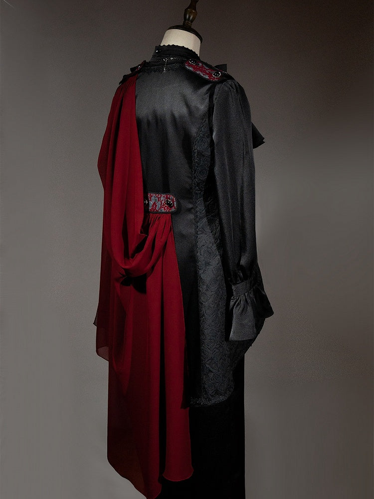 黒と赤の王子ゴシックロリータ燕尾服