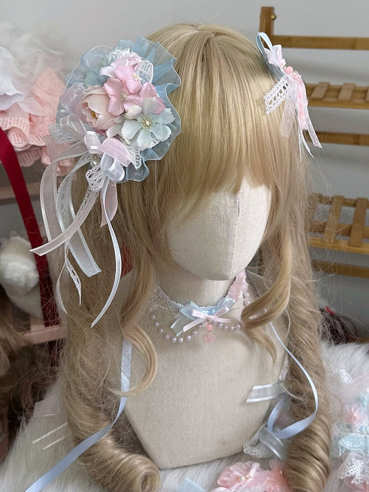 Flower Handmade Trim Sweet Lace Lolita Hairclip/Brooch