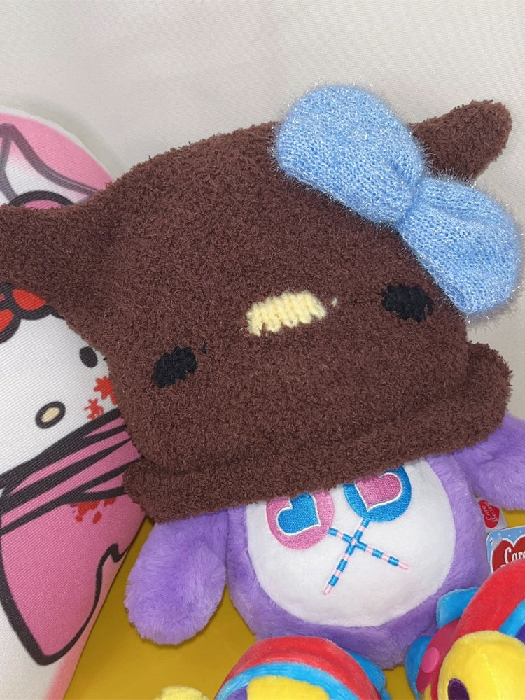 Bowknot Y2K Gestrickte Kätzchenmütze