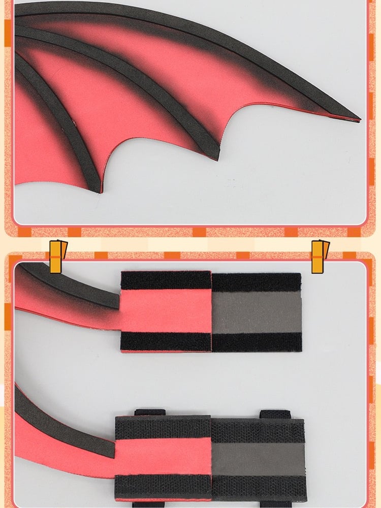 Fledermausflügel Halloween SchwarzRot/Grau/Lila/Blau