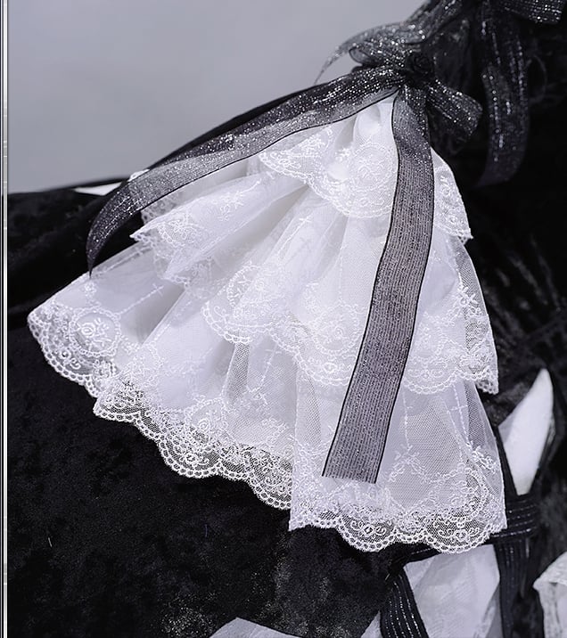 Rozen Maiden Mercury Lamp Schwarz-Weißes Kleid Lolita-Stil Cosplay Kostüm