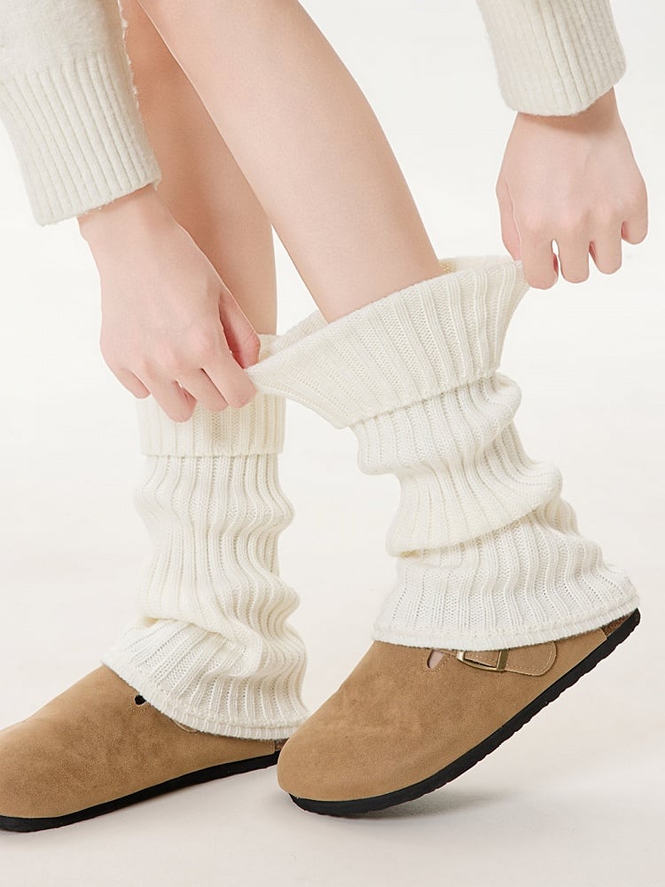 Minimalist Knit Leg Warmers - Xi Shang Mei Shao