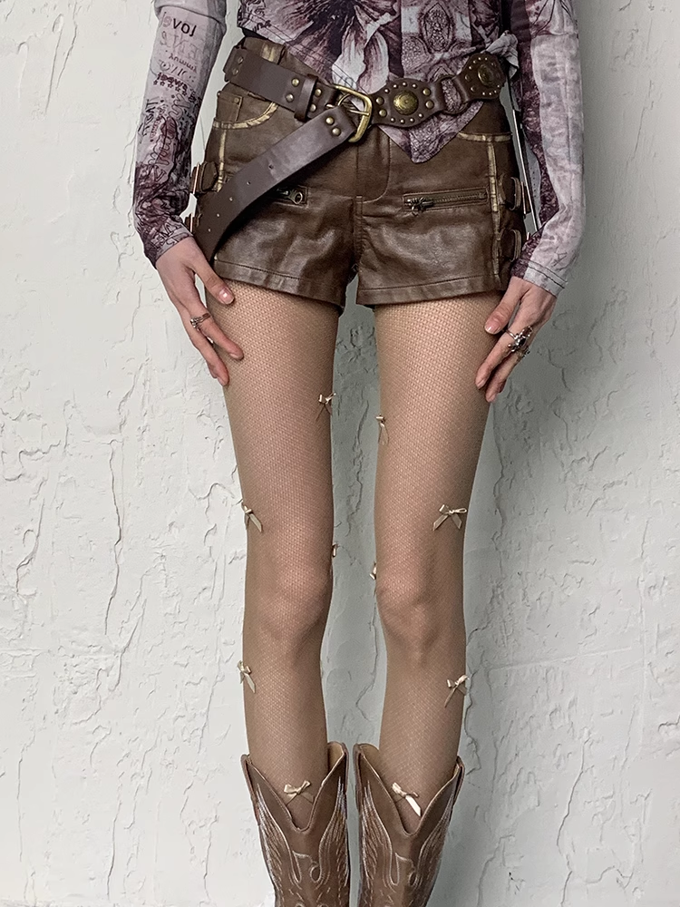 Details Punk Wasteland Tights Bowknot Colors 5 Y2K Options Grunge