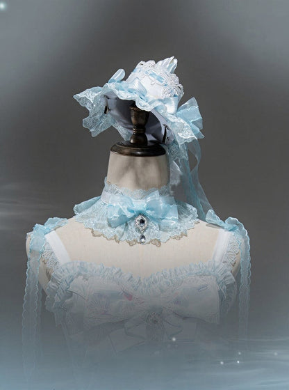 Mini-chapeau dentelle bleue Shell Accent Sweet - Mewroco