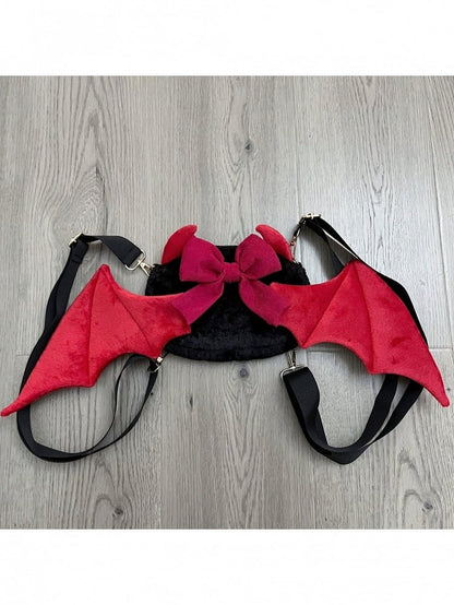 Double Shoulder Wing Bag with Bow Embellishment - Magic Diary