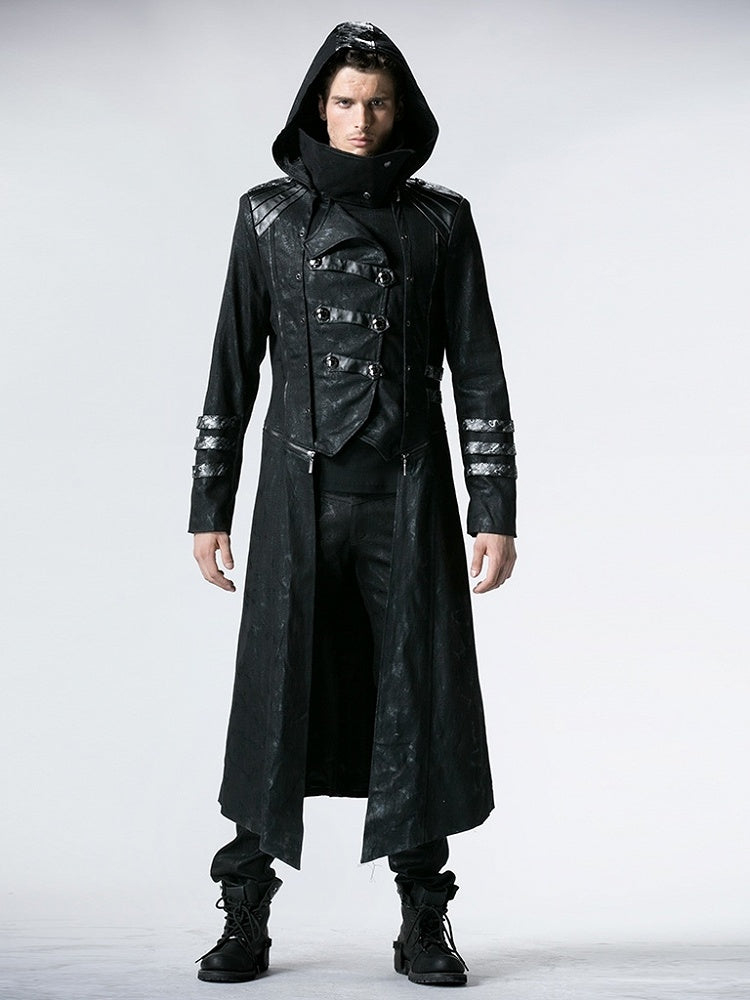 Black Long Wild Reaper Coat Men's