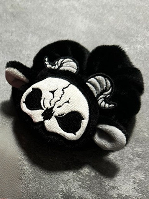 White and Scrunchie Black Reaper Grim Gothic