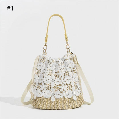 2 White Bucket with Options Lace Bag Decorarion Elegant