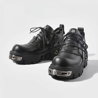 Closure - Punk Black Front 3-Way Lace-Up Shoes System: