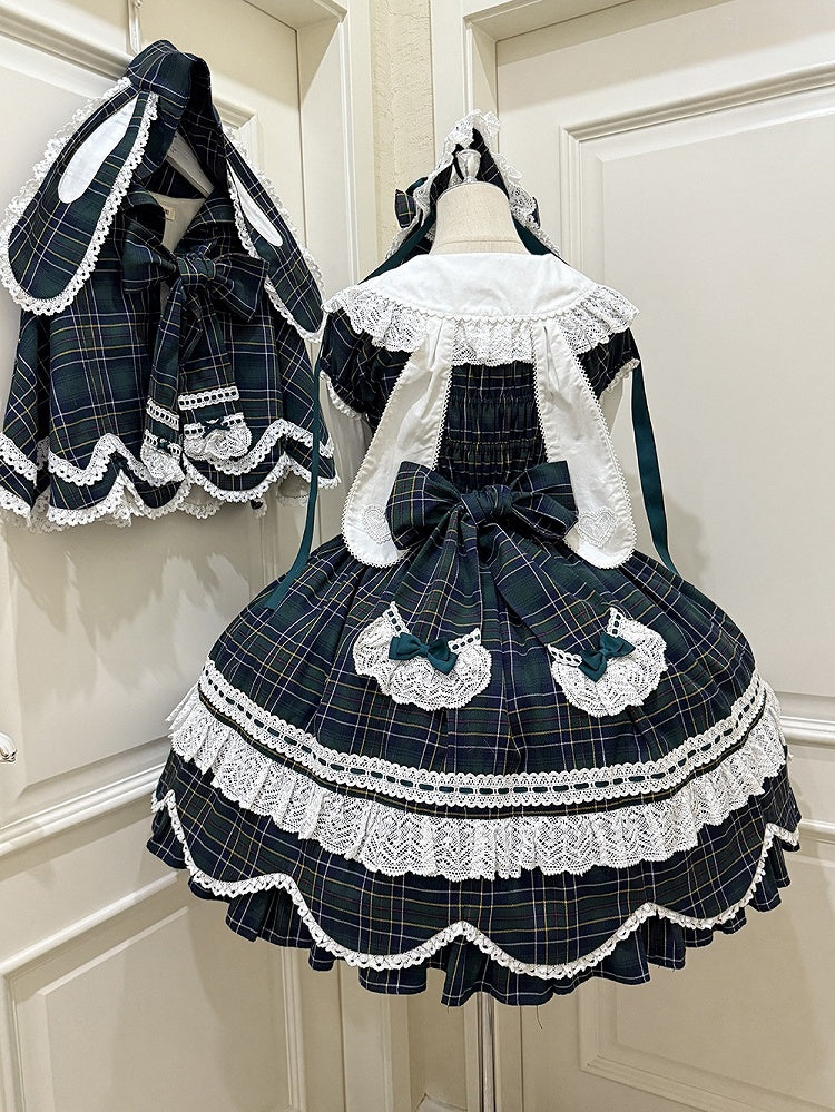 Sleeves with Lace Bunny Ears Blouse White Ruffled Long