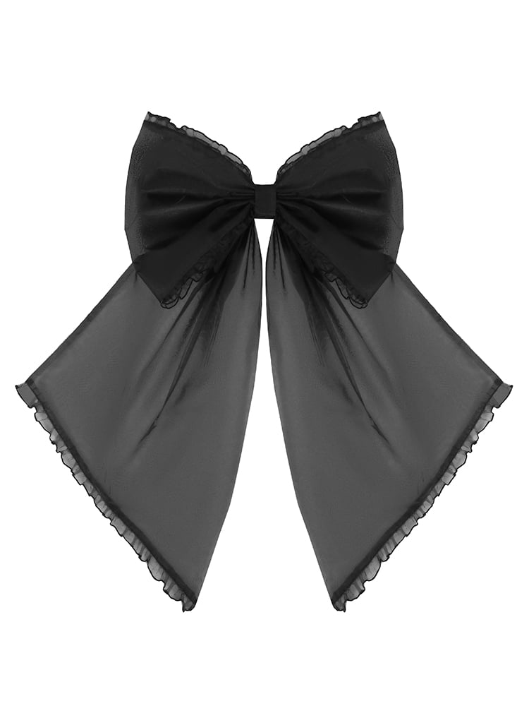 Black/White Big Train Bow
