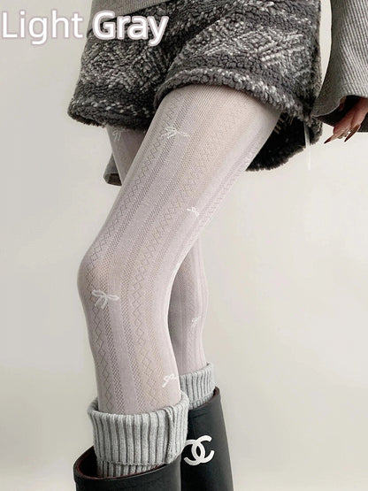 Textured (5 Bow Tights Colors) Mini