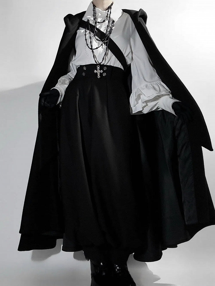 Black Beaded Necklace with Cross Pendant - Princess Chronicles