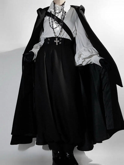Black Beaded Necklace with Cross Pendant - Princess Chronicles