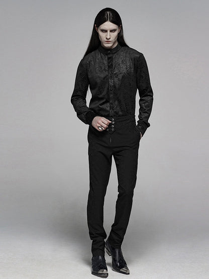 Shirt Gentleman's Black Gothic Men's