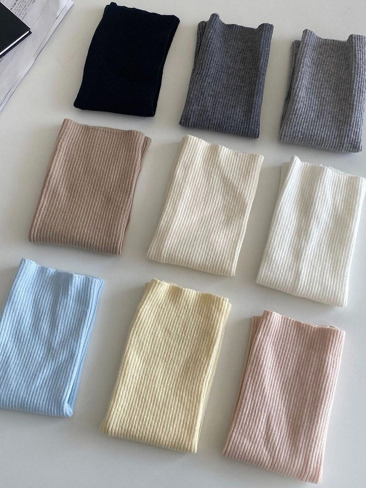 Leg Ribbed Ballet Warmers with Style 9 Ruffles Colors Layered Knit