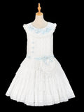 Classic Elegant White Lolita JSK Lace Gown with Heart Waist Pouch - Miss Cube Dressworks