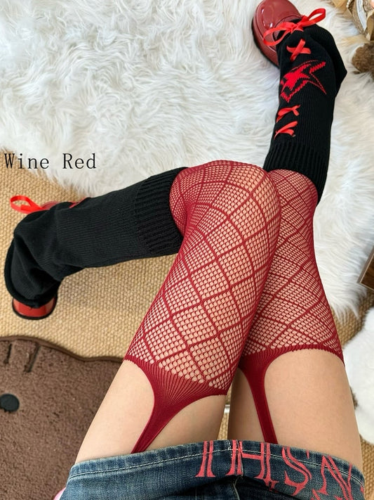 ストッキング 5つのファッションオプション ダイヤモンドギャル柄カラーサスペンダー