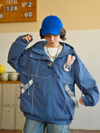 ズートピア ニックとジュディ グリーン/ブルー フード付きジャケット