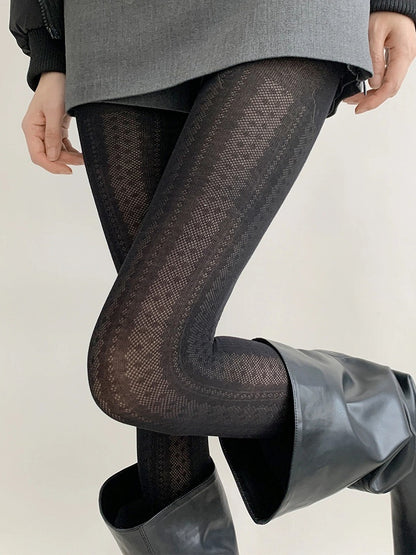 Pattern Textured Tights (6 Colors) Knit