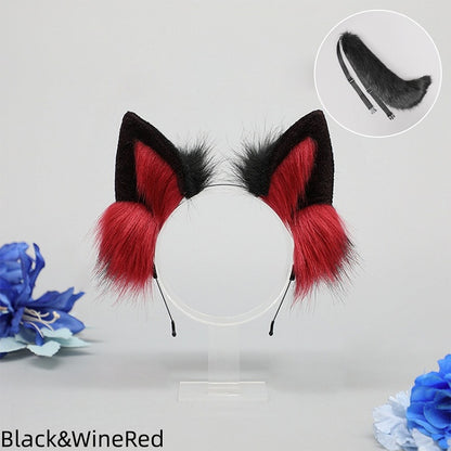 9 Faux Cute Ear Wolf Fur Lolita KC Colors