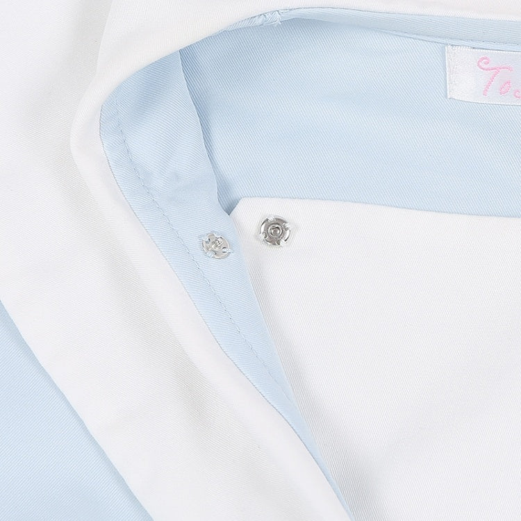 Little Seal Light Blue Sailor Collar JK Uniform Top with Free Bow Tie