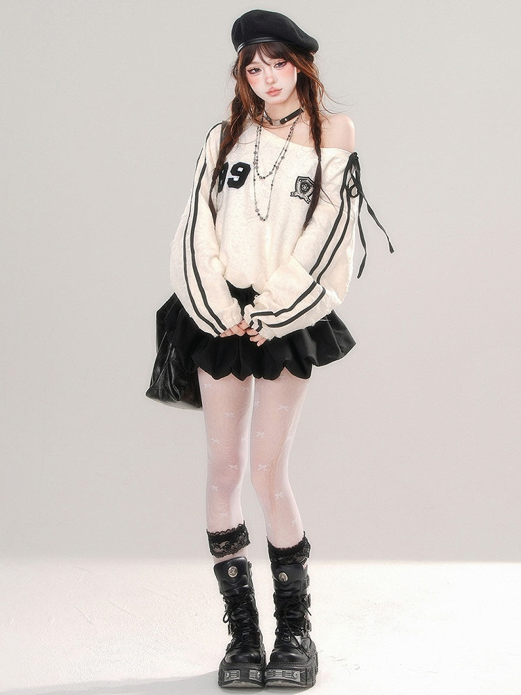 ネックラインパッチワークスカートドレスデザインアシンメトリーバブルアプリコット