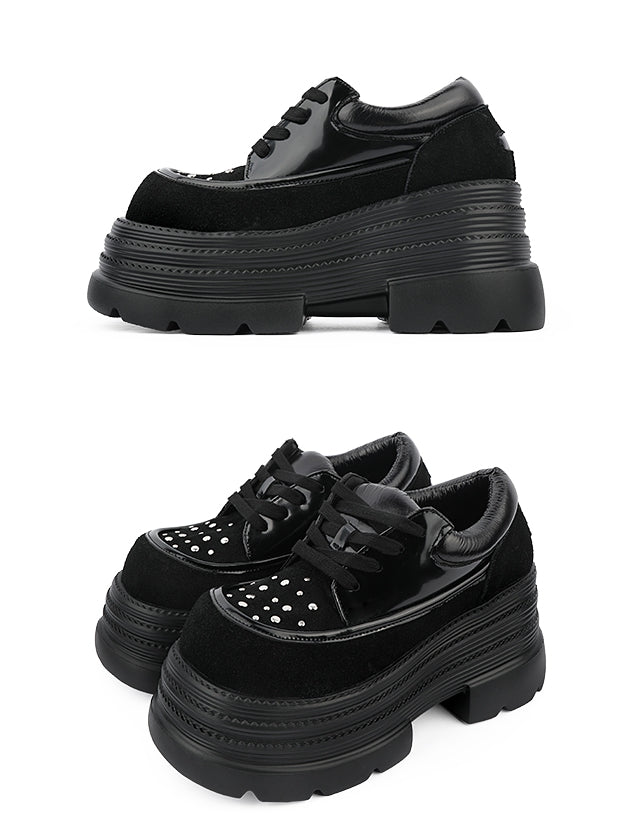 Functional Black Platforms Embellishments System Punk Lacing Stud