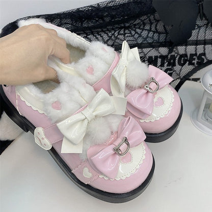 Sweet Lolita Platform White Scalloped with Height Heart Details Pink Shoes Hem 4.5cm and Heel