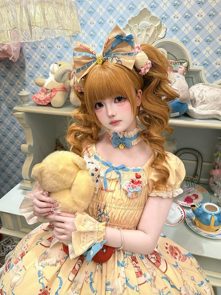 / イエローチョーカー ブルー ピンク