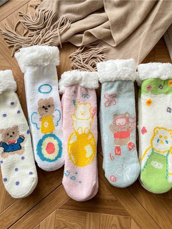 Bear Winter Socks 7 Options Cartoon
