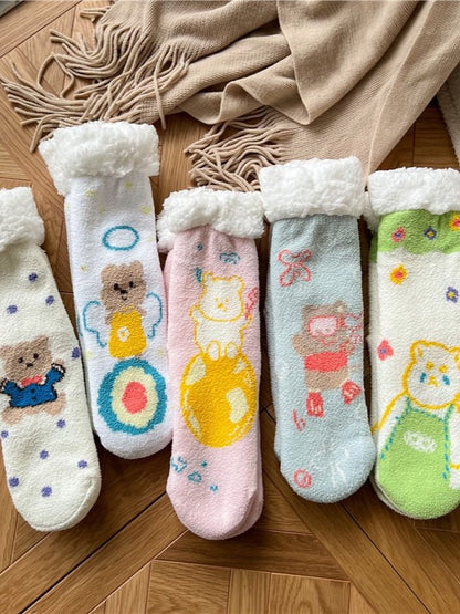 Bear Winter Socks 7 Options Cartoon