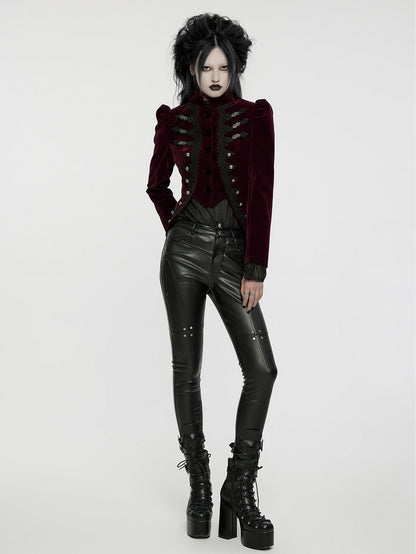 Gothic Chinese Style Coat Red